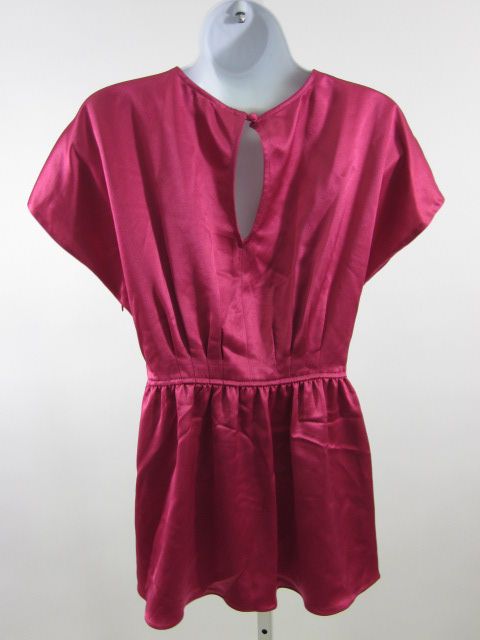 NWT LA ROK Magenta Short Sleeve Blouse Top Sz S $228  