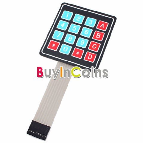 New High Quality 4 x 4 Matrix Array 16 Key Membrane Switch Keypad 