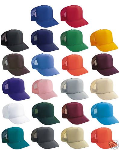 Classic Solid Color Foam Mesh TRUCKER Cap Baseball Hat  