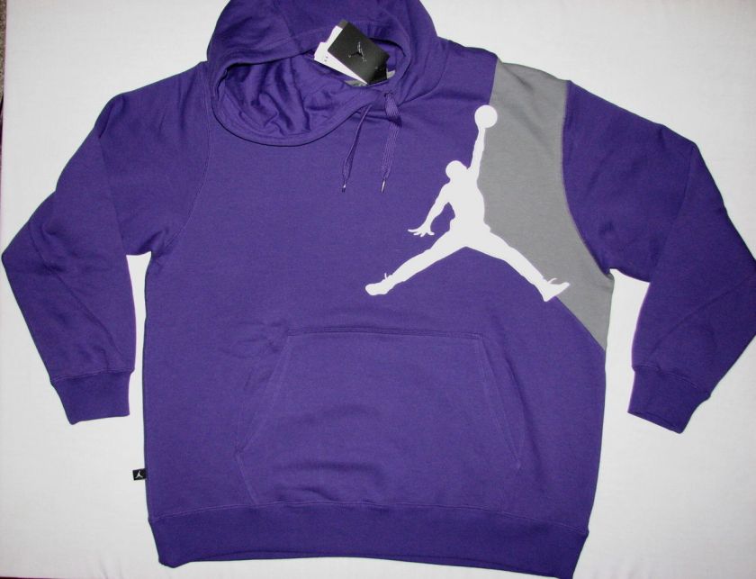 Nike Mens Jordan Jumpy Graphic Hoodie Sweatshirt 2XL Purple NWT  