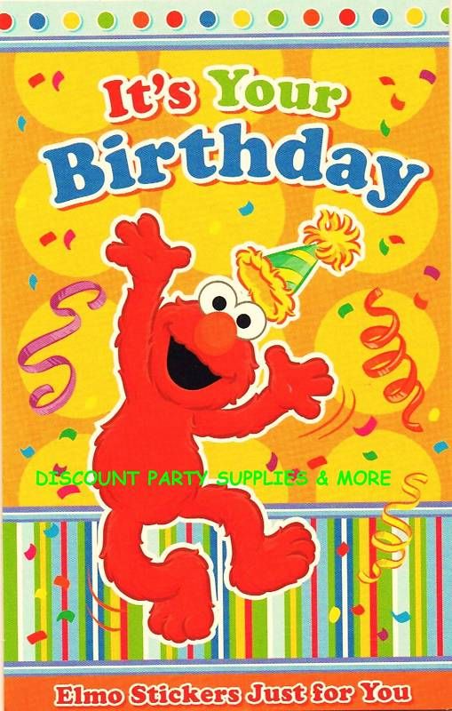 Sesame Street Elmo Happy Birthday Greeting Card  