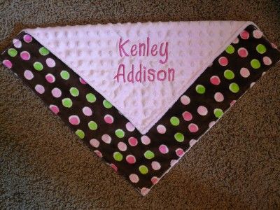 NEW* Personalized Minky Baby Security Blanket/Lovey  