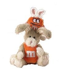Boyds M&M Plush Rabbit Hoppy with Orange Mint Retired  