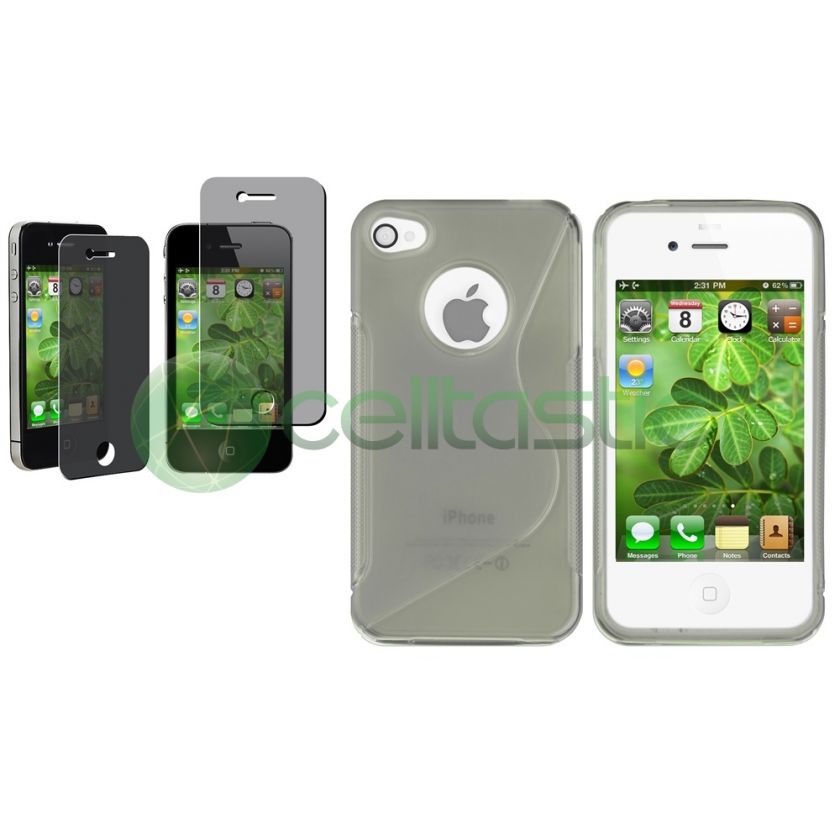   Case Cover Skin Bumper+Privacy Guard for iPhone 4 s 4s G New  