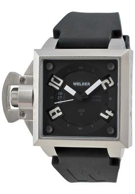 Welder Watch K25B 4401 DS BK WI Stainless Steel Black Dial White Index 