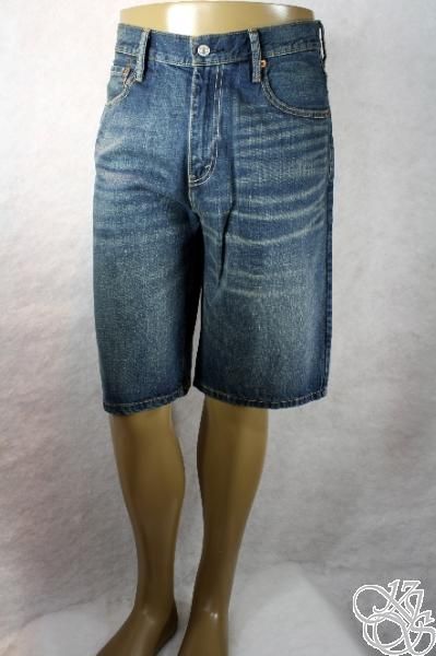 LEVIS JEANS 569 Loose Fit Straight Leg Solar Denim Mens Shorts New 