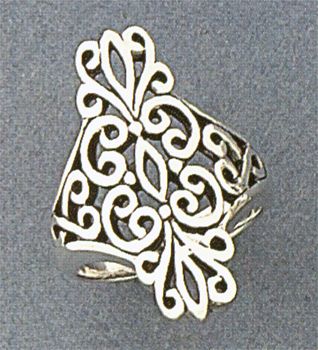 Sterling Silver Spanish Lace Lattice Ring Sizes 6 10  