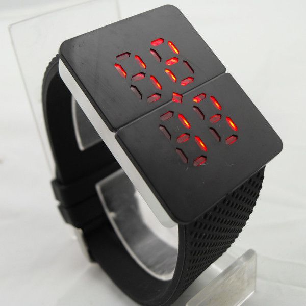 Rare RED LED Digital Date Time Lady/Mens Sports Watch  