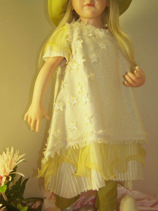   Wax Over Porcelain Doll 23 inch Les Petits JULE #1/90 w/bear  