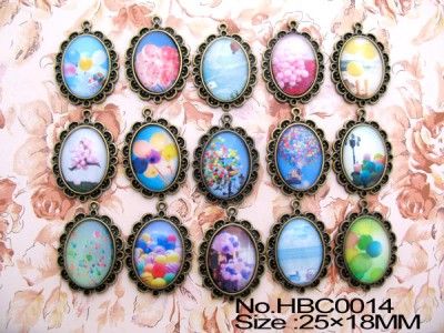 15pcs Flower Tree 25x18mm Cabochon with Base setting Charm 5 Options 