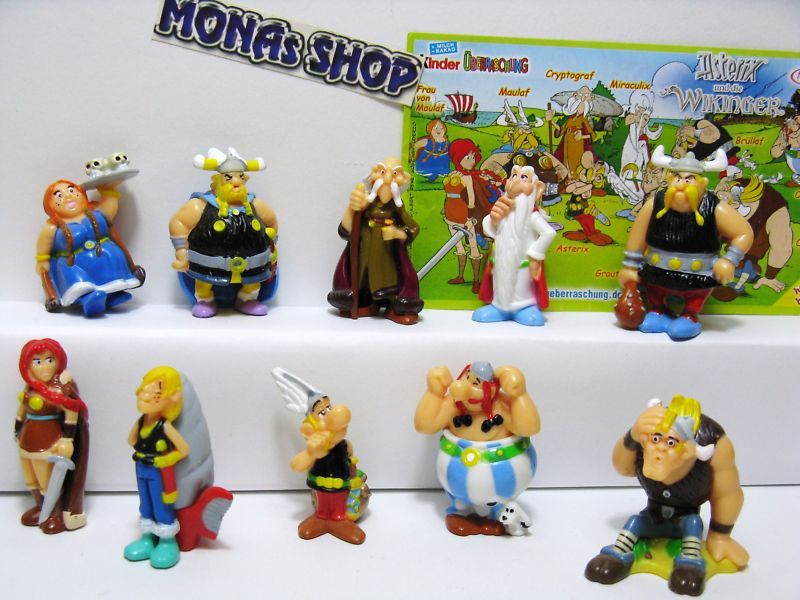 KINDER SURPRISE ASTERIX & VIKINGS 2007 COMPLETE COLLECTION RARE SET 