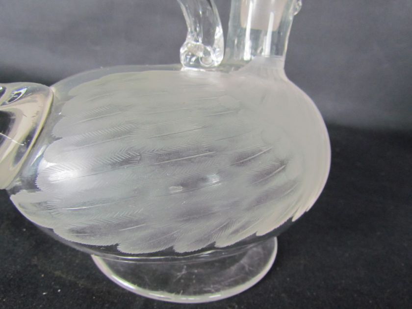 Sgnd Escalier De Cristal,Paris Cut Glass Duck Decanter  