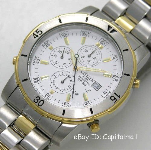 NEW CITIZEN LOCAL TIMER CALENDAR 2 ALARM CHRONO 100M MENS WATCH LTD 