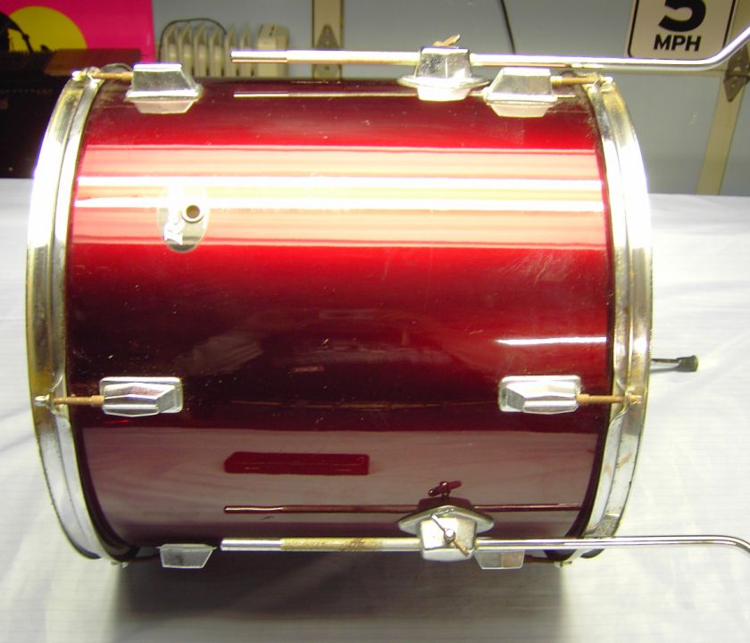 Rogers 16 X 16 Burgundy Floor Tom Good Condition  