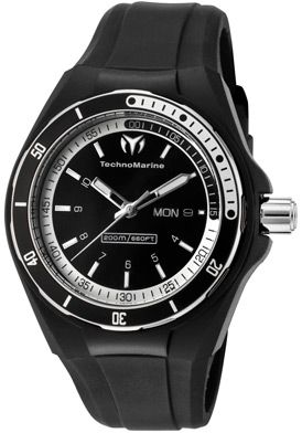 Technomarine 110012 Cruise Sport Black Dial Black Silicone  