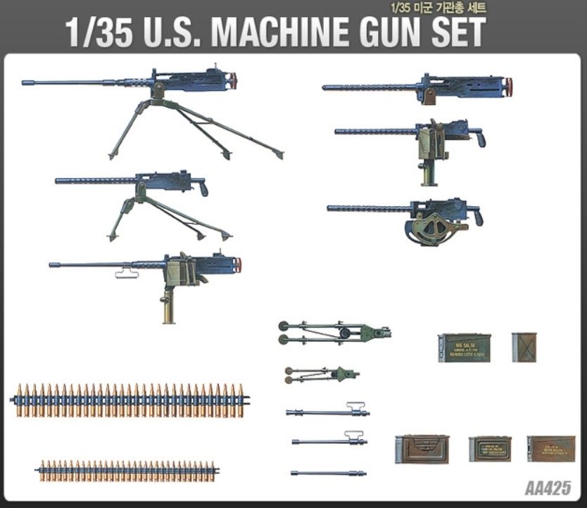 JJHOBBY] 1/35 ACADEMY MINIATURE U.S. MACHINE GUN SET  