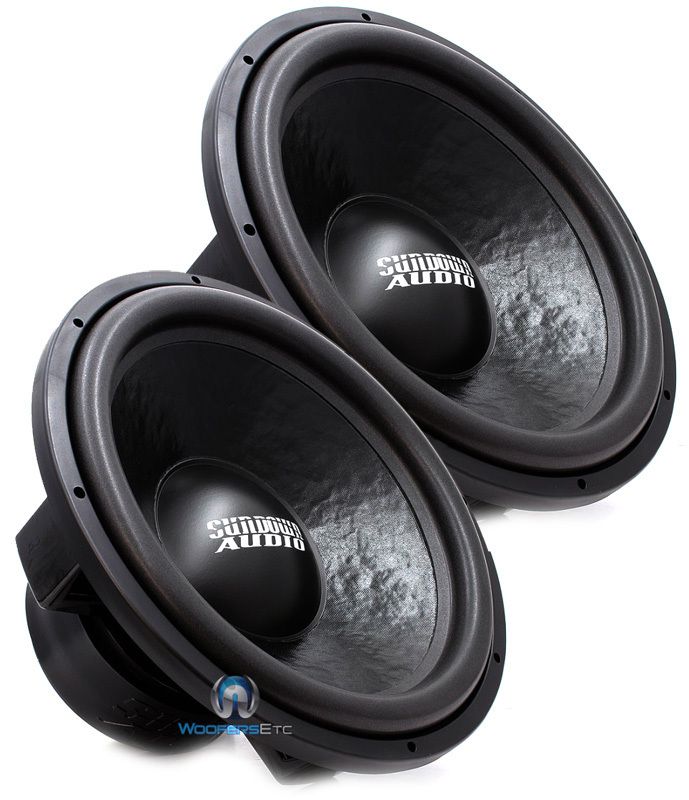 TWO SA 15 D4 SUNDOWN AUDIO 15 SA SUBS DVC 4 OHM PRO LOUD BASS 