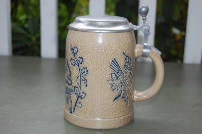 ORIGINAL GERMAN BEER STEIN~MARKED DECKEL BLEIFREI REIN ZINN~SOLID 