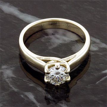 CT 14KY MOISSANITE CELESTE CATHEDRAL RING  