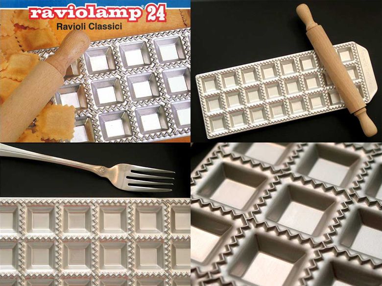 RAVIOLAMP CHEF ALUMINUM 24 RAVIOLI MOLD IMPERIA NEW  