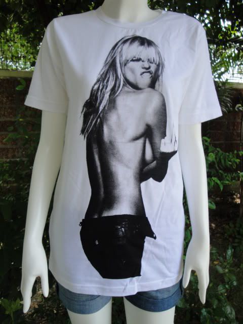 KATE MOSS Middle Finger UK Lady Gaga Unisex T Shirt L  