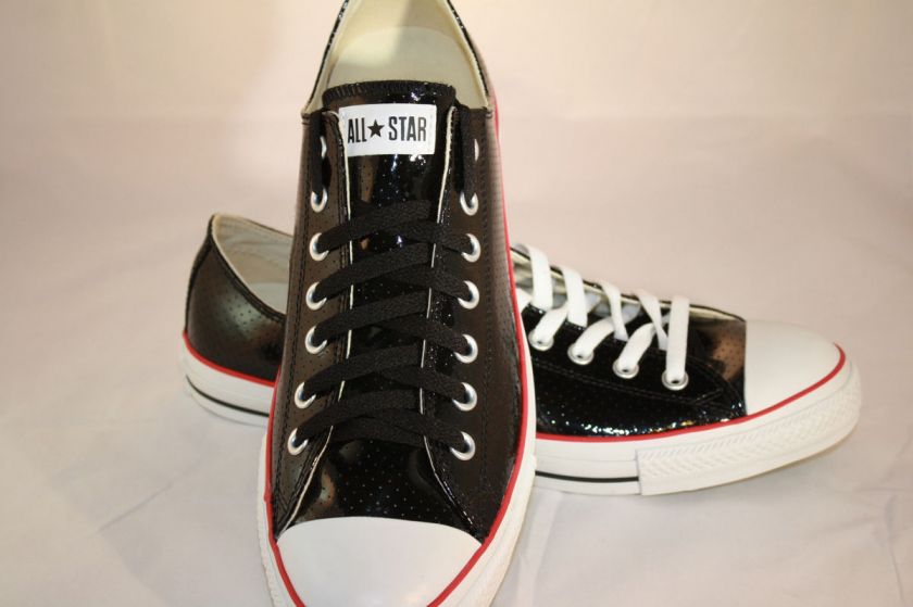   Taylor A/S Breathable Black Patent Leather Lo w 2 pr.laces  