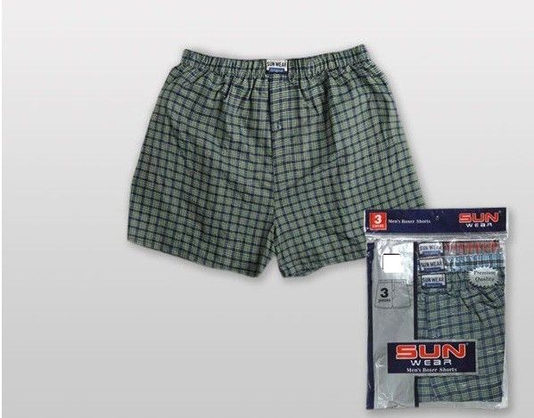 MENS PLAID BOXER SHORTS UNDERWEAR SIZE L( 38 40)  