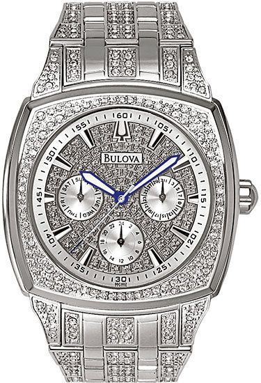 NEW BULOVA CRYSTAL CHRONOGRAPH MENS WATCH 96C002  