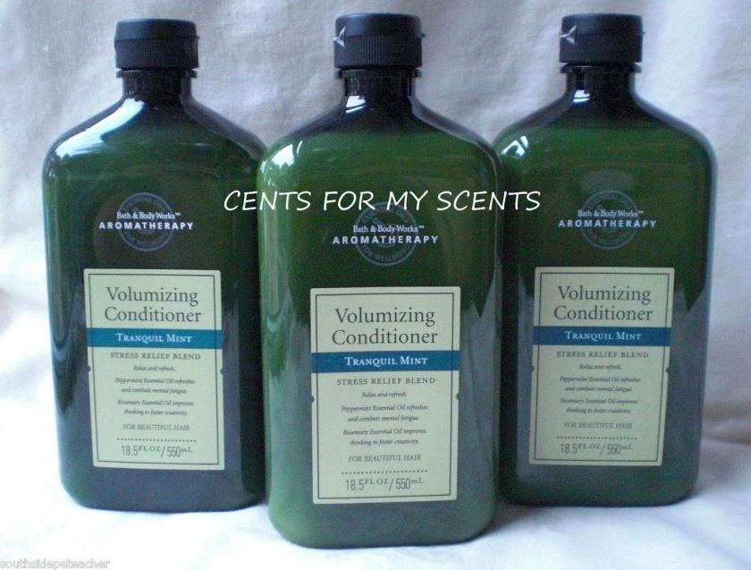 BATH AND BODY WORKS AROMATHERAPY TRANQUIL MINT CONDITIONER X3  