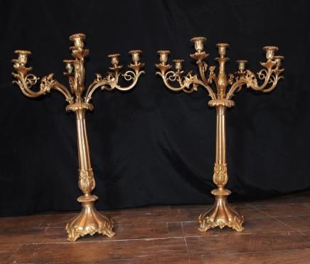 Pair Ormolu Candelabras Matthew Boulton Victorian  