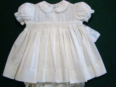 FELTMAN BROTHERS SMOCKED MAIZE DRESS W/BLOOMERS~3M,6M,9M~NWTS  