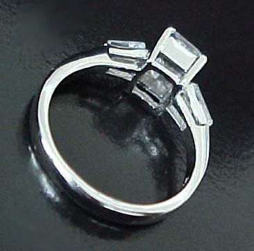 75ct RADIANT Emerald cut SOLITAIRE cz WEDDING Nickel Free Sterling 