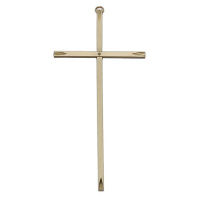 Christian Gold Plated 8 Metal Wall Engravd Plain Cross  