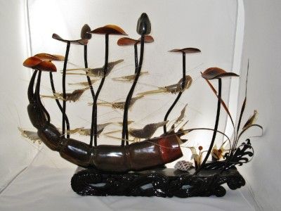 Resin Fish, Shrimp & Marine Life Sculpture Display  