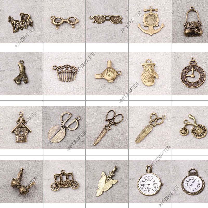 Vintage Antique Brass Home and Garden Jewelry Findings Charm & Pendant 