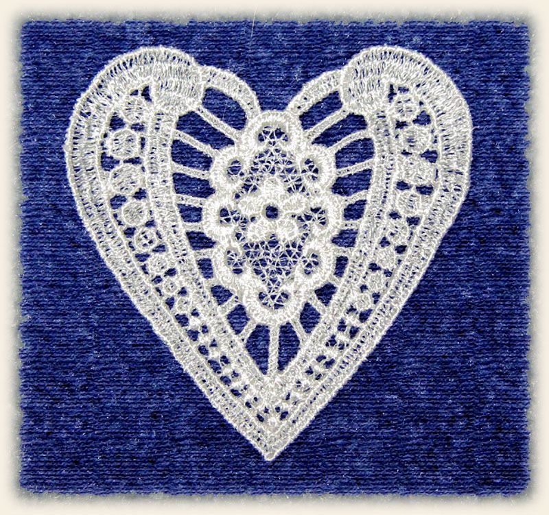 APPLIQUES ARE RAYON MACHINE EMBROIDERED WITH A FLORAL MEDALLION DESIGN 