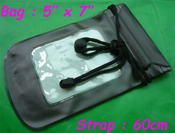 Mobile Phone Waterproof Bag Kayak Canoe Floating Black  