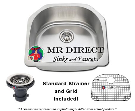 Undermount Kitchen Sink, Strainer & Grid Package  