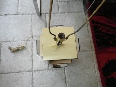 MID CENTURY MODERN MIRRORED/BRASS SKYSCRAPER LAMP  