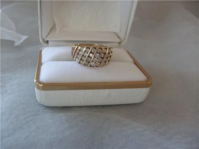 10K Y/G 28 Channel Set Genuine Diamond (1CT tdw) Ring  