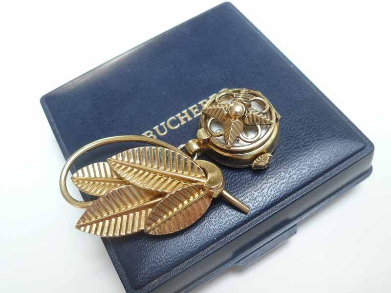 BUCHERER Antique Brooch Watch Original & Boxed HW 17j  