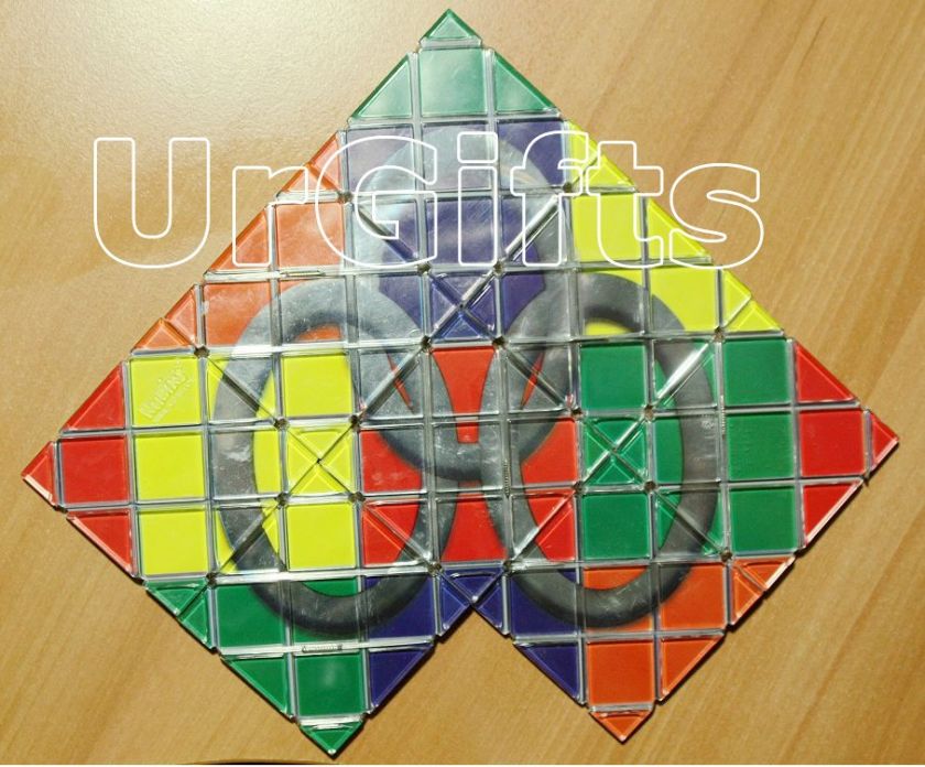 UrGifts     Rubiks MAGIC RINGS 8 Tile Panel Type Gift Puzzle Toy with 