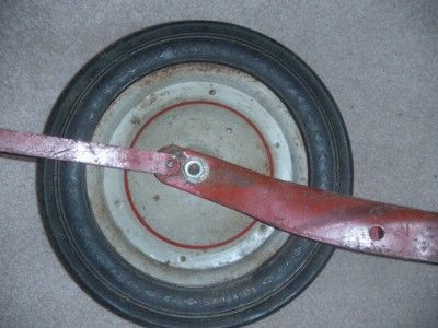 VINTAGE RADIO LINE TOY SCOOTER RED PAINT GOODYEAR TIRES  