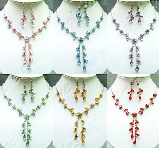 wholesale 72set mixstyle acrylic&alloy necklace+earring  