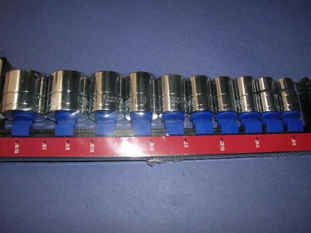 THORSEN SOCKET SET UNUSED 3/8ths DR 11 PIECE 3/8 15/16  