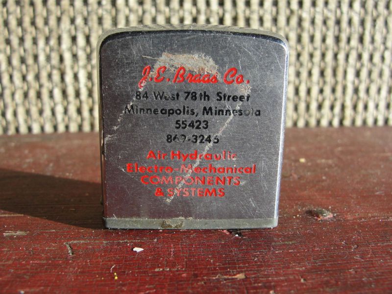 ZIPPO tape measure, silver, advertising  