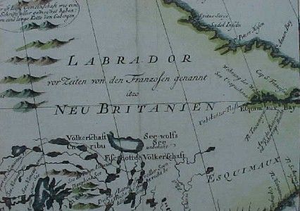   Map HUDSON BAY Labrador Canada James Bay Fort Rupert Ungava  