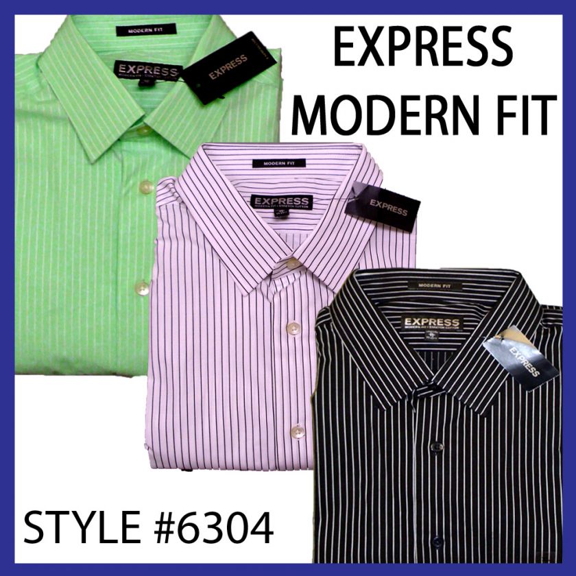Express Mens Dress Shirt Modern Fit Style 6304  