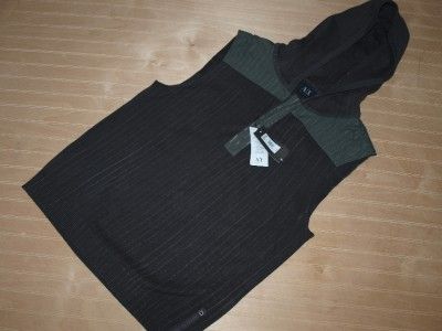 Armani Exchange Sleeveless Washed Hoody Green NWT  