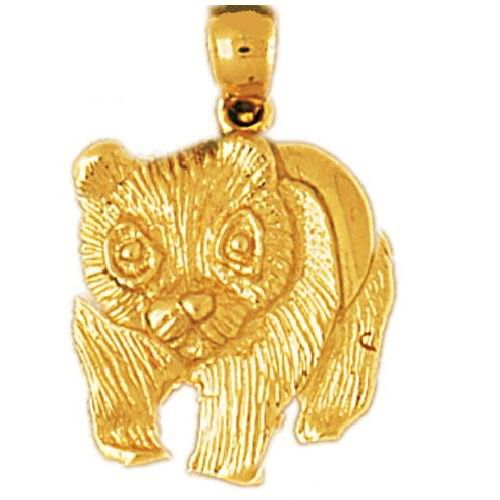 PANDA BEAR Pendant / Charm 14k Yellow Gold  